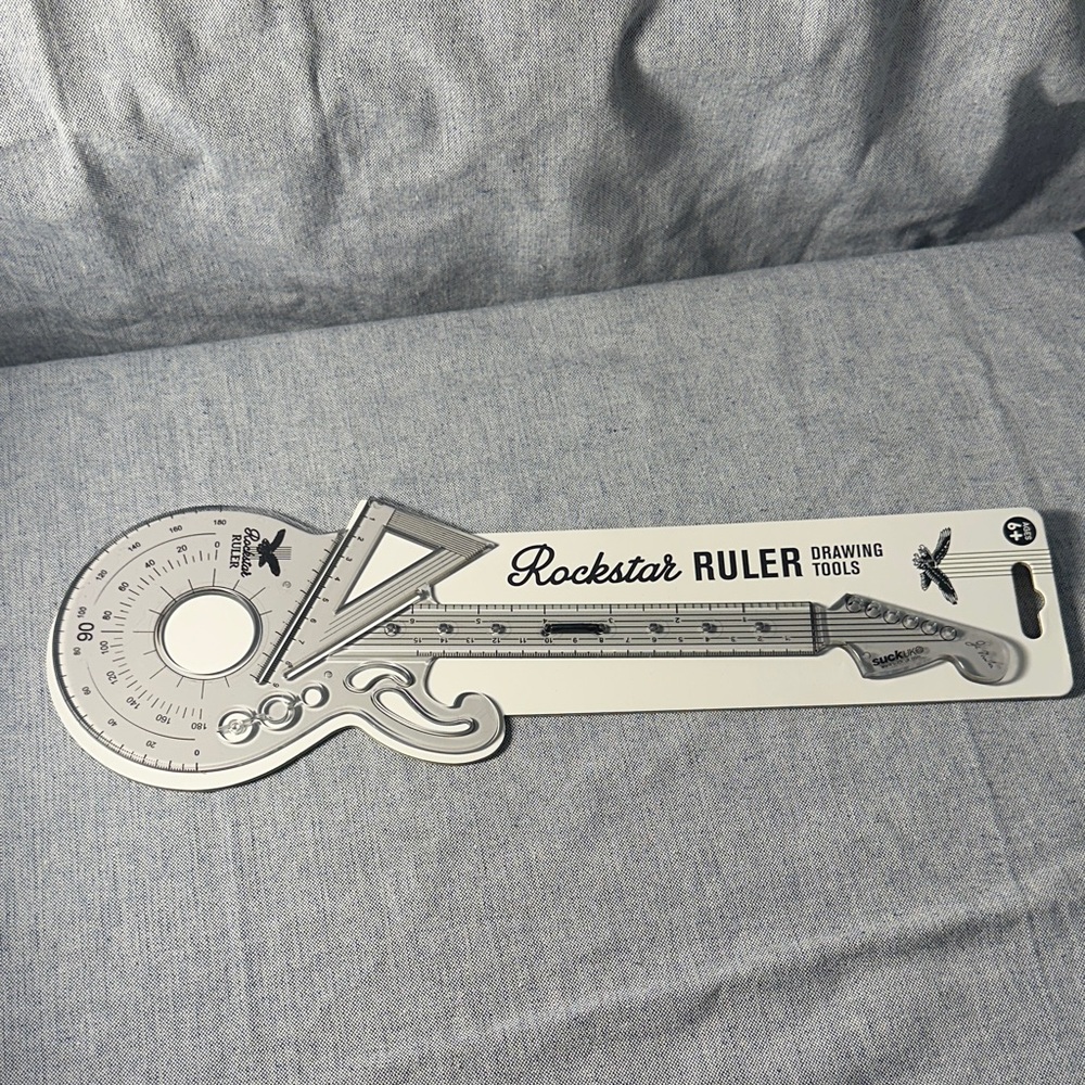 Rockstar Silver Ruler with Drawing Tools